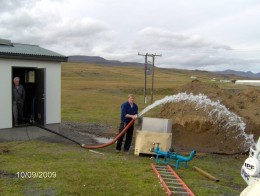 Kaldavatnsholan á Steinsstöðum dæluprófuð. Mynd: skv.is