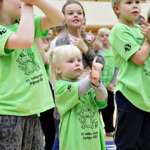 Danssýning nemenda Árskóla á Sauðárkróki 7. október. Ljósm./BÞ