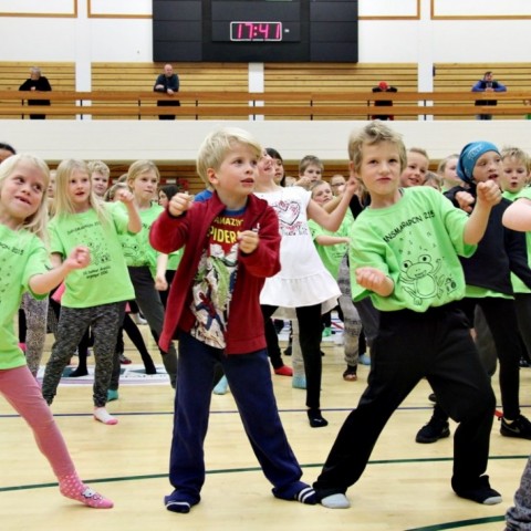 Danssýning nemenda Árskóla á Sauðárkróki 7. október. Ljósm./BÞ