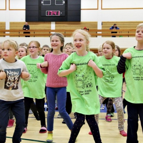 Danssýning nemenda Árskóla á Sauðárkróki 7. október. Ljósm./BÞ