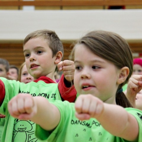 Danssýning nemenda Árskóla á Sauðárkróki 7. október. Ljósm./BÞ