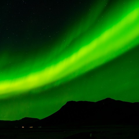 Stórkostleg norðurljós yfir Skagaströnd. Ljósm./James Kennedy. 