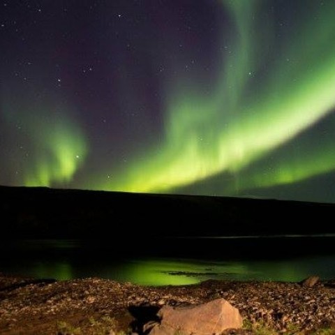 Falleg norðurljósin í Víðidal. Ljósm./Árborg Ragnarsdóttir.